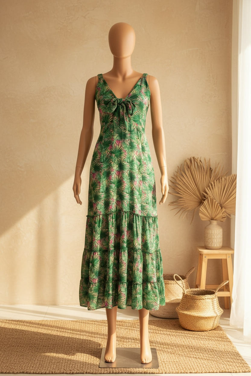 Zanzibar Long Dress with Sleeves